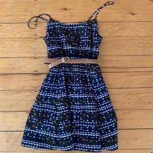 Sz12 Multicolor Spaghetti Strap Dress- w POCKETS!!